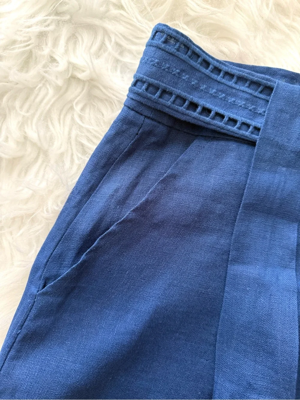 FARM Rio Richelieu Navy Blue Linen Shorts, NWT 🇧🇷 - Picture 9 of 15